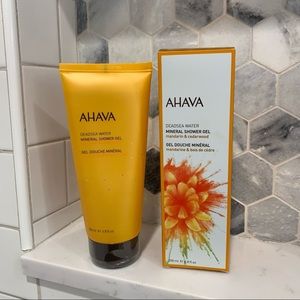 NWT AHAVA DeadSea Water Mineral Shower Gel Mandarin & Sandalwood Citrus BodyWash